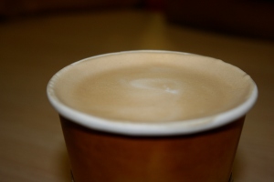 A frothy latte.